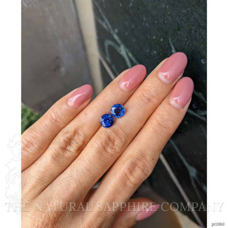 3.60 Ct.Tw. Blue Sapphire Pair from Ceylon (Sri Lanka)