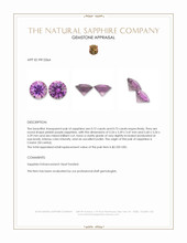 1.45 Ct.Tw.Total Carat Weight Pinkish Purple Sapphire Pair from Ceylon (Sri Lanka) Appraisal