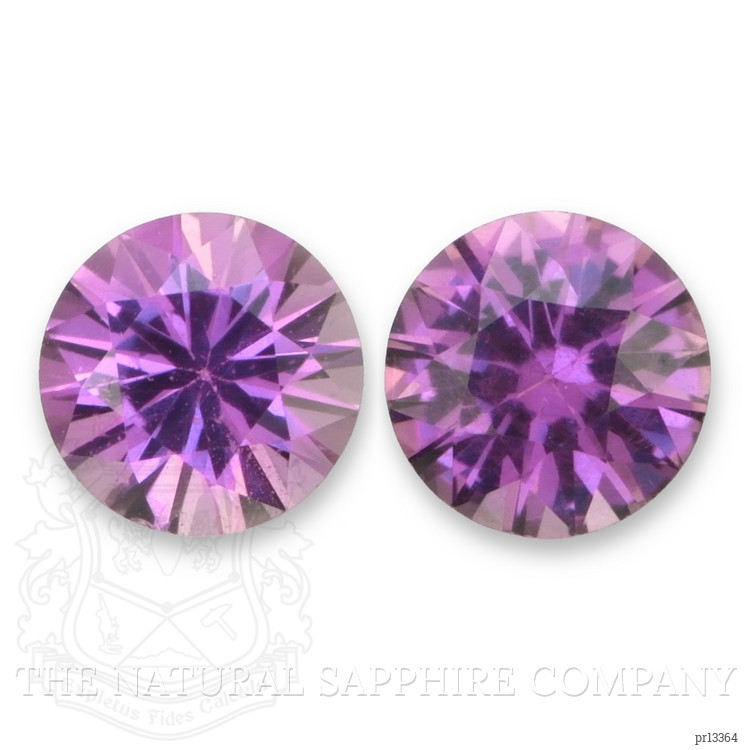 1.45 Ct.Tw. Pinkish Purple Sapphire Pair from Ceylon (Sri Lanka)