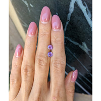 1.45&nbsp;Ct.Tw.Total Carat Weight Pinkish Purple Sapphire Pair from Ceylon (Sri Lanka) Life Style