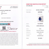 2.92 Ct.Tw.Total Carat Weight Blue Sapphire Pair from Ceylon (Sri Lanka) Scan Report
