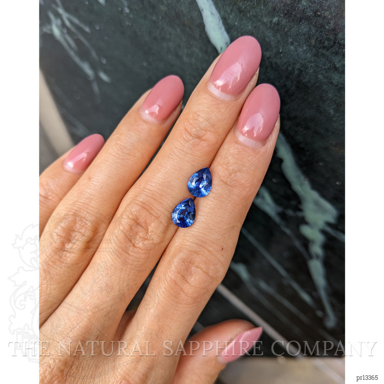 2.92 Ct.Tw. Blue Sapphire Pair from Ceylon (Sri Lanka)