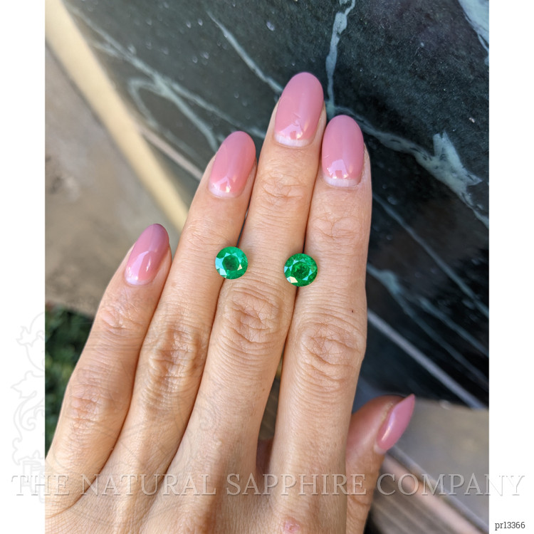 2.64 Ct.Tw. Emerald Pair from Zambia