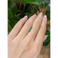 0.49 Ct.Tw.Total Carat Weight Emerald Pair from Zambia Life Style