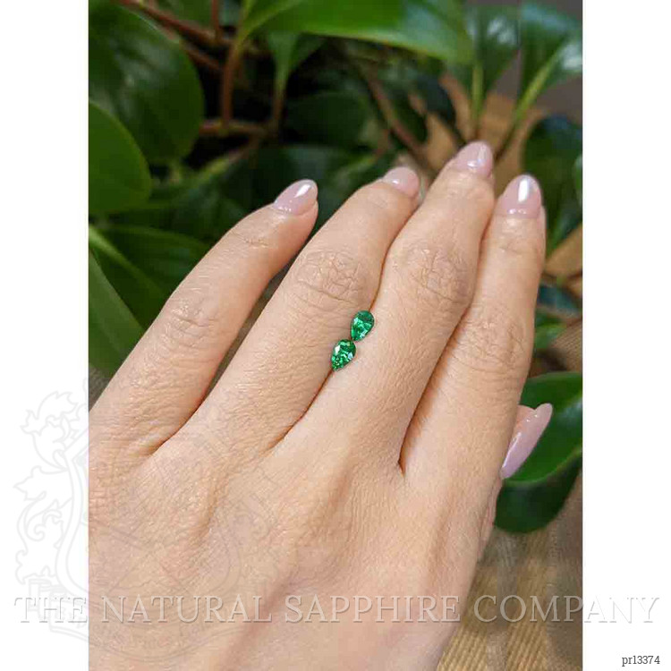 0.49 Ct.Tw. Emerald Pair from Zambia