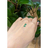 0.49 Ct.Tw.Total Carat Weight Emerald Pair from Zambia Life Style