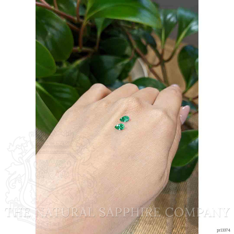 0.49 Ct.Tw. Emerald Pair from Zambia