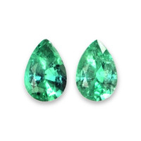 0.40 Ct.Tw.Total Carat Weight Emerald Pair from Zambia Video