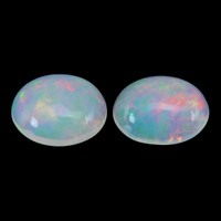 2.27 Ct.Tw.Total Carat Weight Cabochon Opal Pair from Ethiopia Video