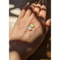 2.27 Ct.Tw.Total Carat Weight Cabochon Opal Pair from Ethiopia Life Style