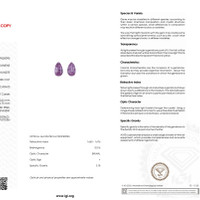 5.20&nbsp;Ct.Tw.Total Carat Weight Kunzite Pair from Afghanistan Scan Report