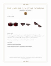 4.17 Ct.Tw.Total Carat Weight Red Garnet Pair from Tanzania Appraisal