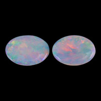 0.59 Ct.Tw.Total Carat Weight Cabochon Opal Pair from Australia Video