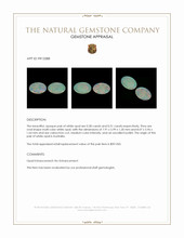 0.89 Ct.Tw.Total Carat Weight Cabochon Opal Pair from Australia Appraisal