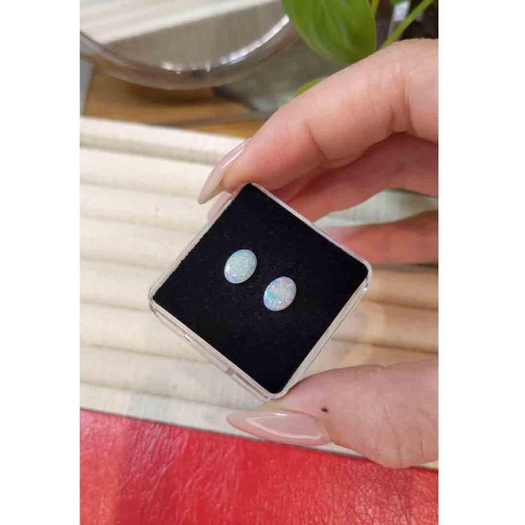 0.89 Ct.Tw. Cabochon Opal Pair from Australia