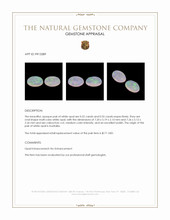 1.07 Ct.Tw.Total Carat Weight Multi Color Cabochon Opal Pair from Australia Appraisal