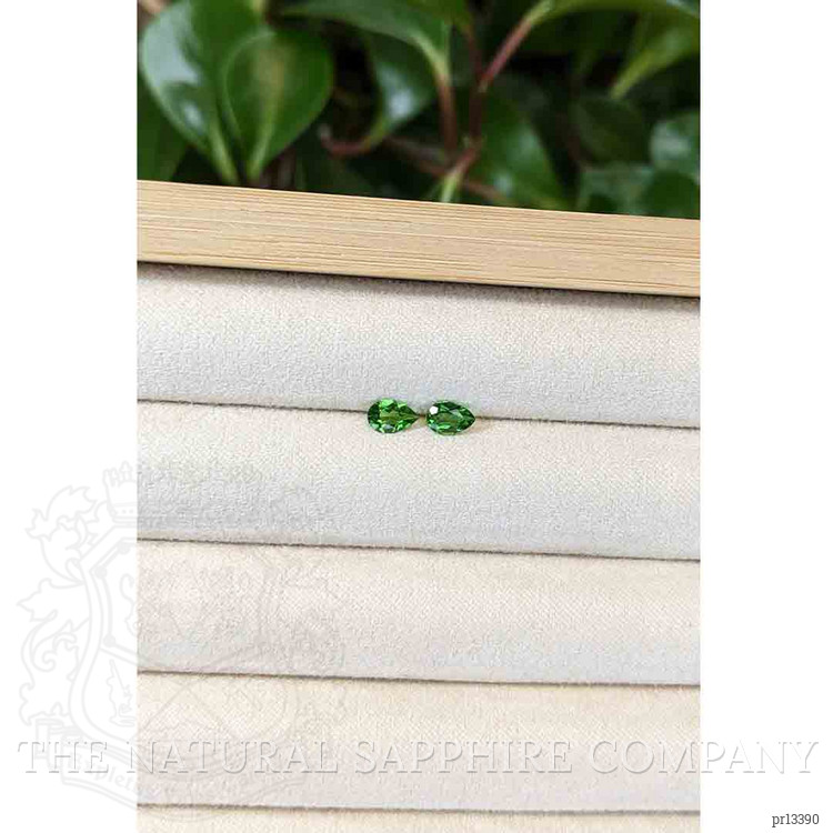 0.63 Ct.Tw. Tsavorite Garnet Pair from Tanzania