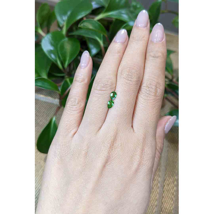 0.63 Ct.Tw. Tsavorite Garnet Pair from Tanzania