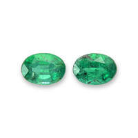 0.62 Ct.Tw.Total Carat Weight Emerald Pair from Zambia Video