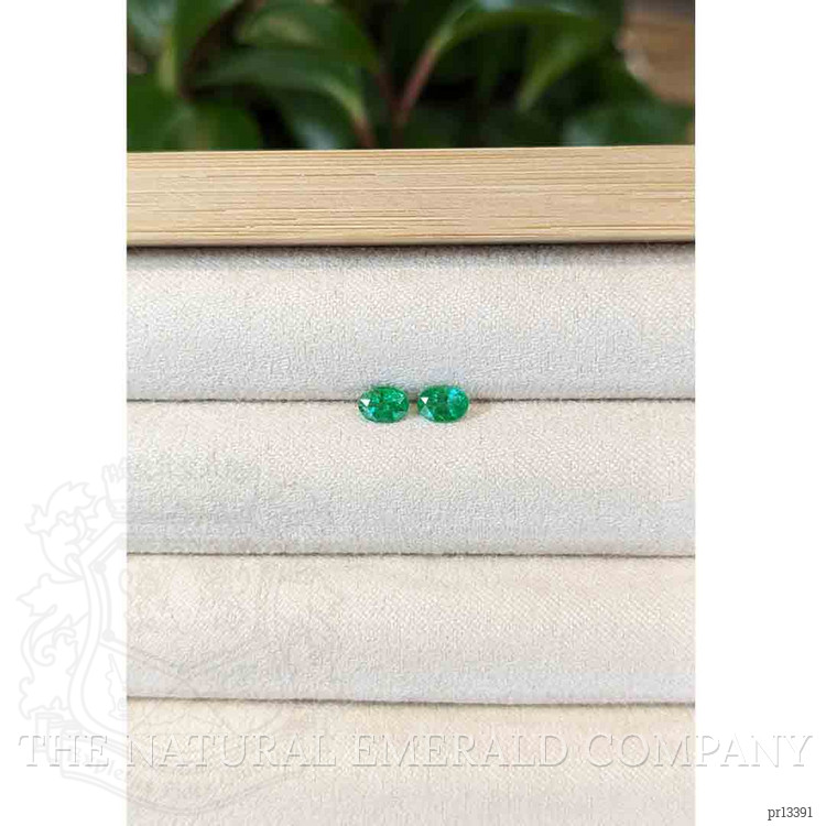 0.62 Ct.Tw. Emerald Pair from Zambia