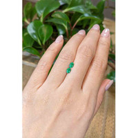 0.62&nbsp;Ct.Tw.Total Carat Weight Emerald Pair from Zambia Life Style