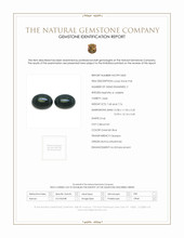 15.16 Ct.Tw.Total Carat Weight Green with Red Spots Cabochon Bloodstone (Heliotrope) Pair from Brazil Scan Report