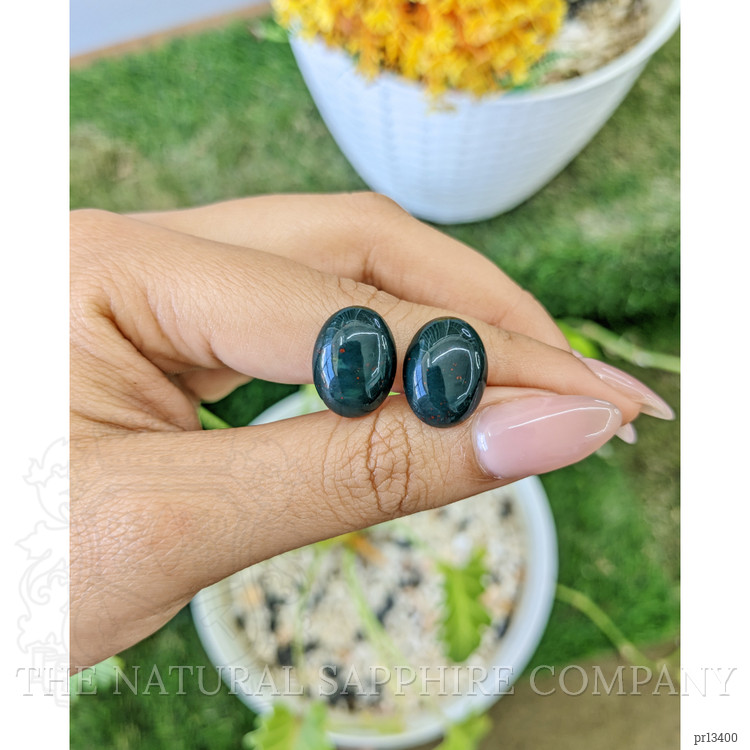 15.16 Ct.Tw. Cabochon Jade Pair from Burma (Myanmar)