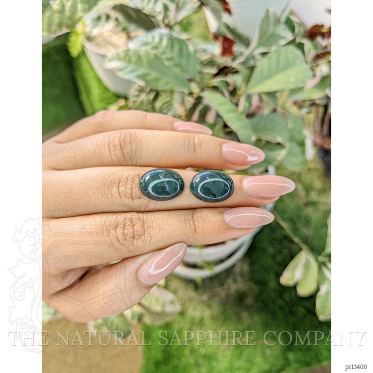 15.16 Ct.Tw. Cabochon Jade Pair from Burma (Myanmar)
