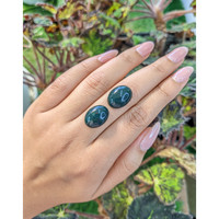 15.16&nbsp;Ct.Tw.Total Carat Weight Cabochon Jade Pair from Burma (Myanmar) Life Style