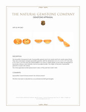 1.28 Ct.Tw.Total Carat Weight Spessartite Garnet Pair from Ceylon (Sri Lanka) Appraisal