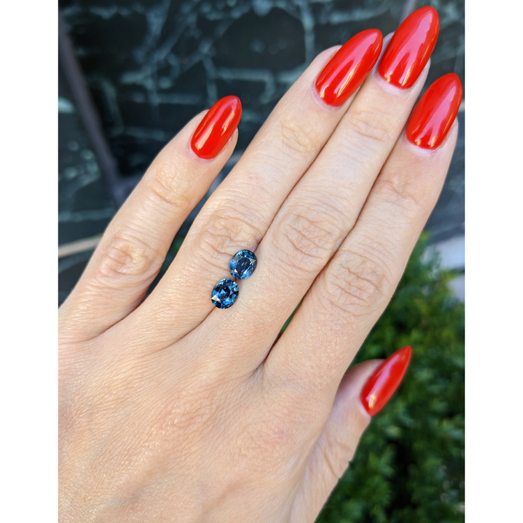 2.07 Ct.Tw. Cobalt Spinel Pair from Tanzania