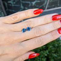 2.07&nbsp;Ct.Tw.Total Carat Weight Cobalt Spinel Pair from Tanzania Life Style