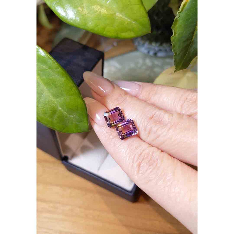 6.32 Ct.Tw. Ametrine Pair from Brazil