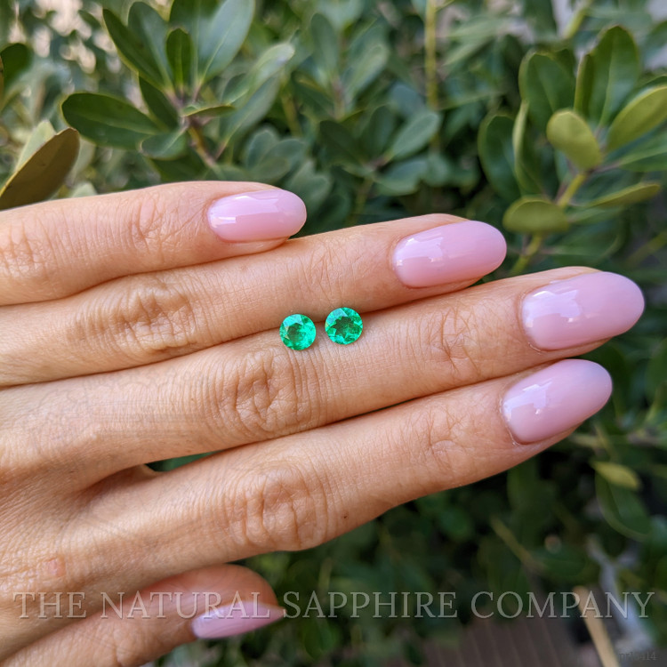 0.88 Ct.Tw. Emerald Pair from Colombia