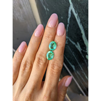 4.68&nbsp;Ct.Tw.Total Carat Weight Emerald Pair from Colombia Life Style