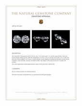 2.37 Ct.Tw.Total Carat Weight White Zircon Pair from Ceylon (Sri Lanka) Appraisal