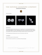 2.31 Ct.Tw.Total Carat Weight White Zircon Pair from Ceylon (Sri Lanka) Appraisal