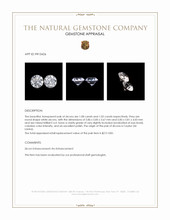 2.11 Ct.Tw.Total Carat Weight White Zircon Pair from Ceylon (Sri Lanka) Appraisal