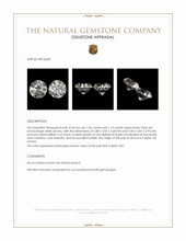 2.21 Ct.Tw.Total Carat Weight White Zircon Pair from Ceylon (Sri Lanka) Appraisal
