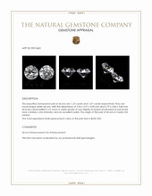 2.30 Ct.Tw.Total Carat Weight White Zircon Pair from Ceylon (Sri Lanka) Appraisal