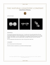2.19 Ct.Tw.Total Carat Weight White Zircon Pair from Ceylon (Sri Lanka) Appraisal