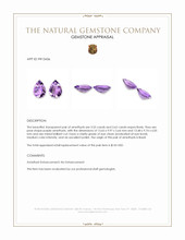 7.17 Ct.Tw.Total Carat Weight Purple Amethyst Pair from Brazil Appraisal