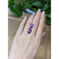 7.17&nbsp;Ct.Tw.Total Carat Weight Amethyst Pair from Brazil Life Style