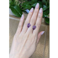 7.17 Ct.Tw.Total Carat Weight Amethyst Pair from Brazil Life Style