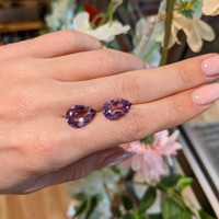 7.17&nbsp;Ct.Tw.Total Carat Weight Amethyst Pair from Brazil Life Style