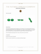 3.10&nbsp;Ct.Tw.Total Carat Weight Emerald Pair from Zambia Appraisal