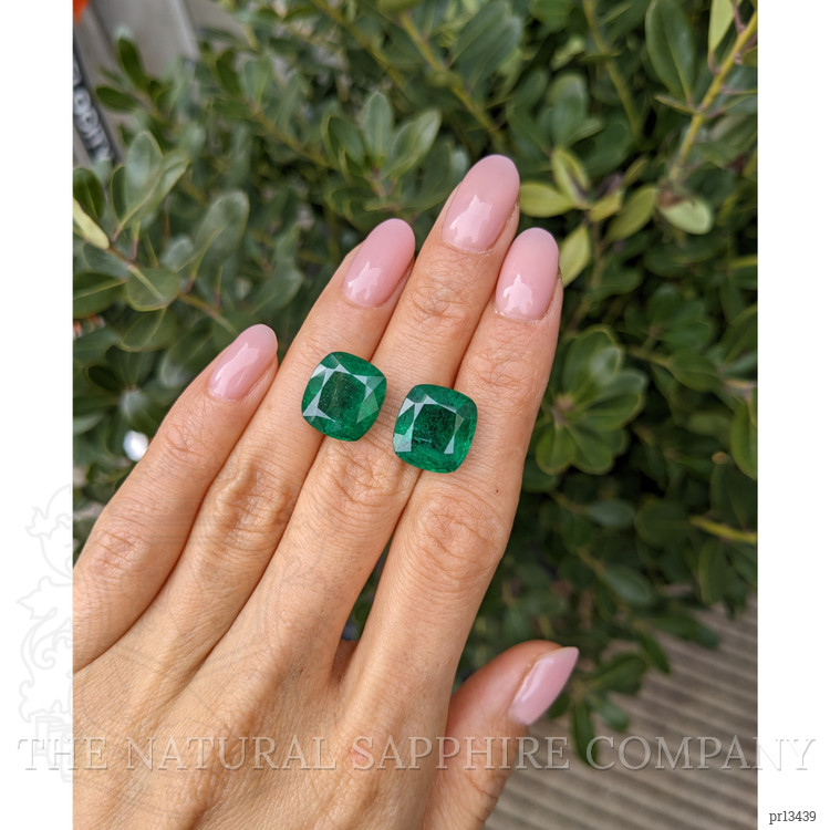 15.30 Ct.Tw. Emerald Pair from Zambia
