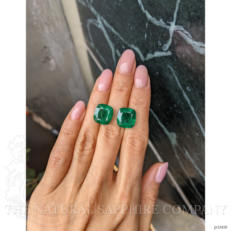 15.30 Ct.Tw. Emerald Pair from Zambia