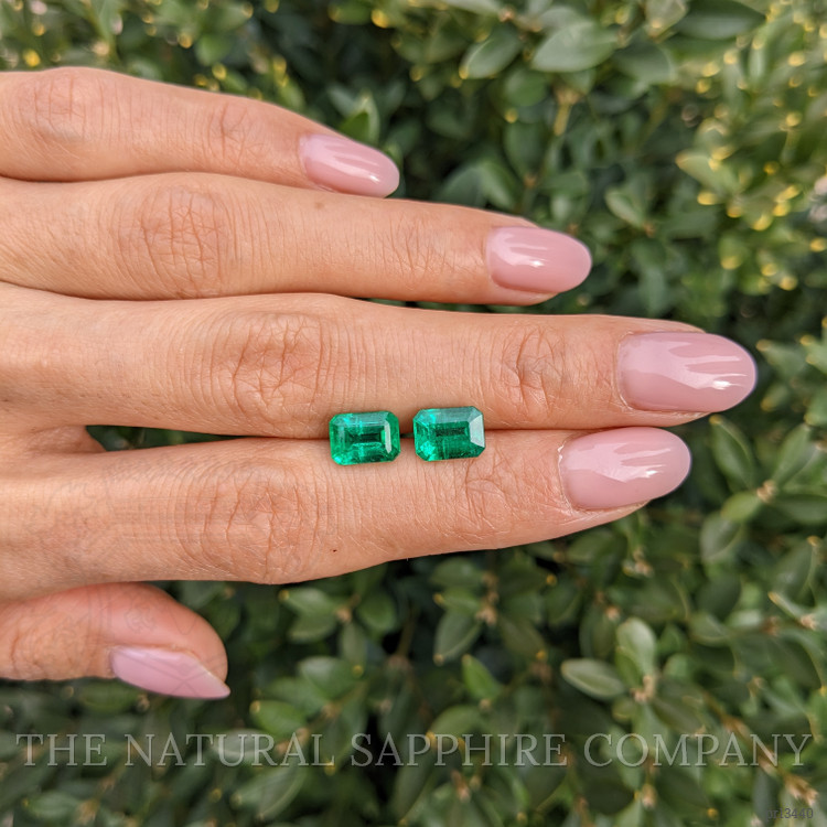 3.27 Ct.Tw. Emerald Pair from Zambia