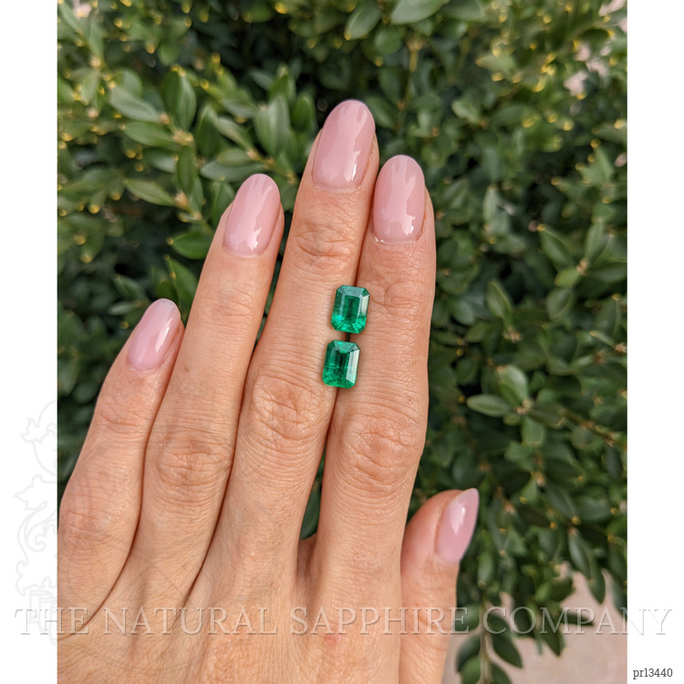 3.27 Ct.Tw. Emerald Pair from Zambia